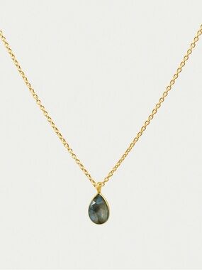 Gold Teardrop Labradorite Pendant Necklace - Dean Davidson